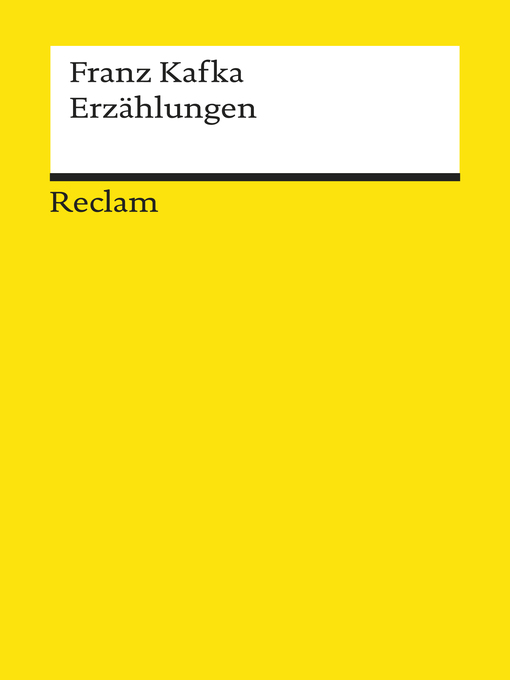 Title details for Erzählungen by Franz Kafka - Wait list